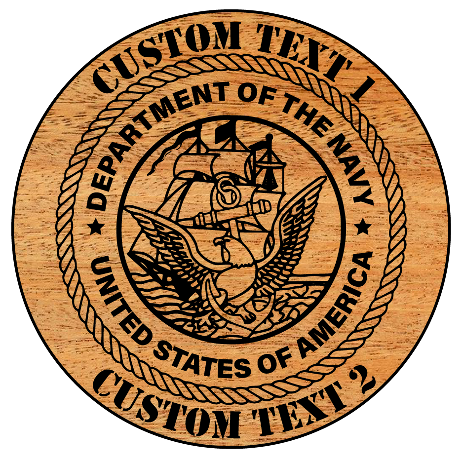 Carved and Painted Personalized US Navy Plaque