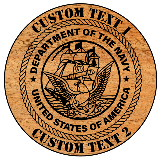 Carved and Painted Personalized US Navy Plaque