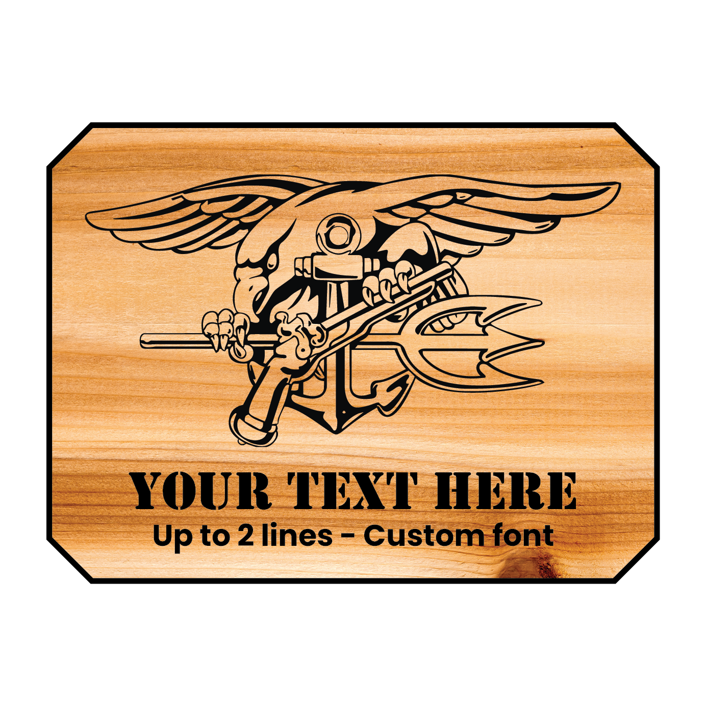 Personalized Military Wooden Plaque - US Navy Seals