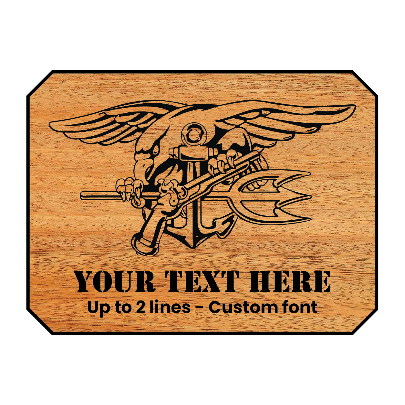 Personalized Military Wooden Plaque - US Navy Seals