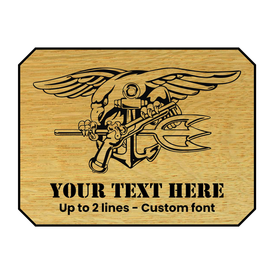 Personalized Military Wooden Plaque - US Navy Seals