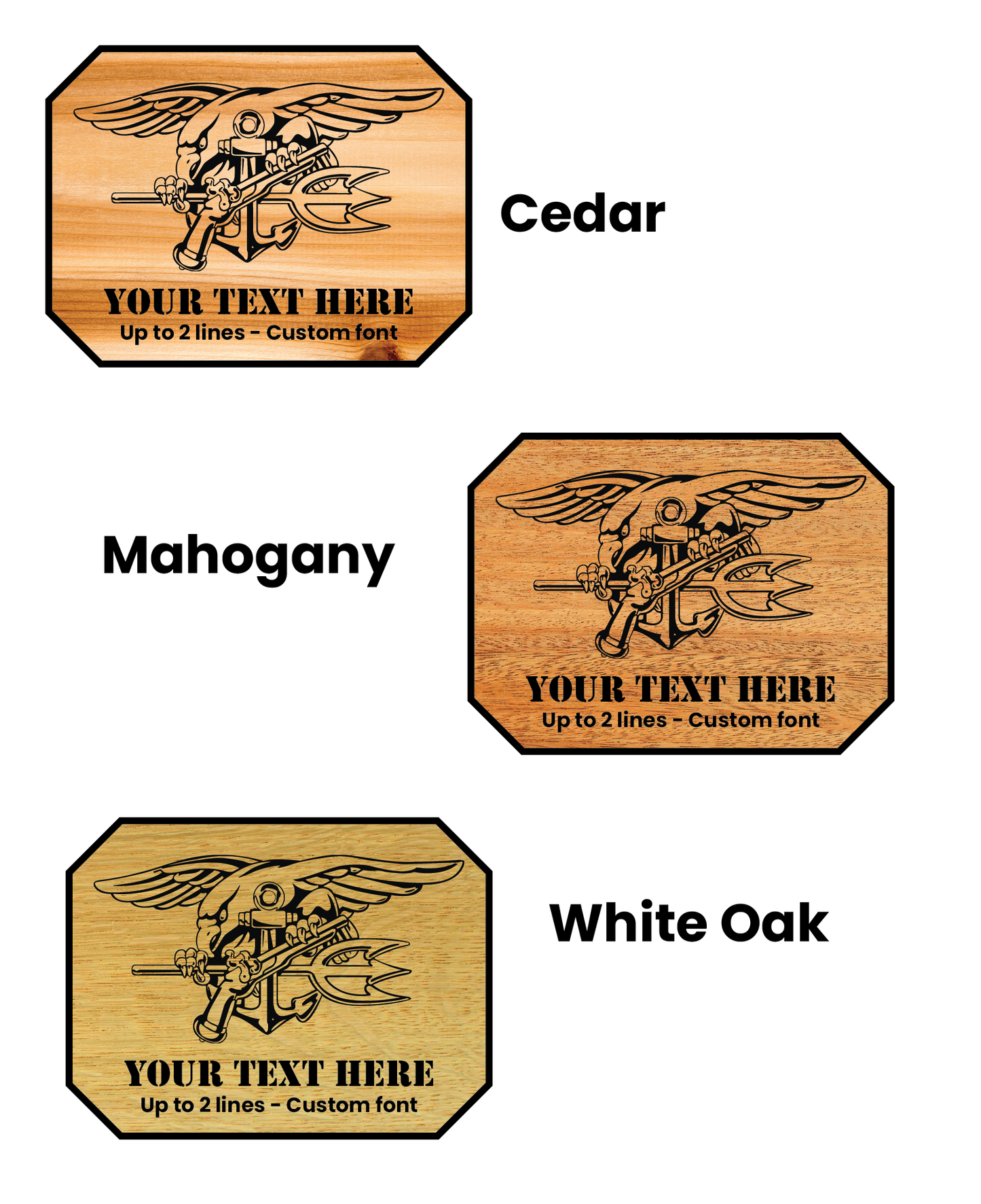 Personalized Military Wooden Plaque - US Navy Seals
