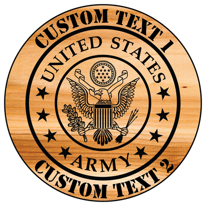 Carved and Painted Personalized US Army Plaque