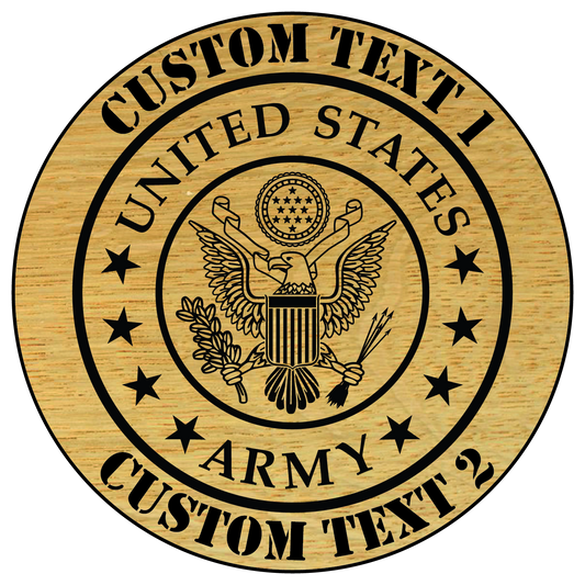 Carved and Painted Personalized US Army Plaque