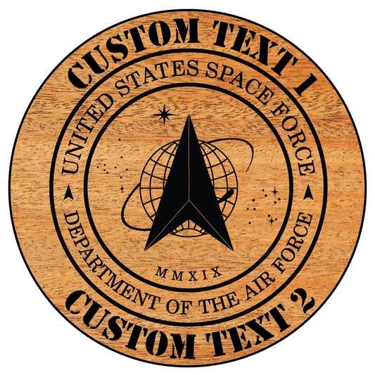 Carved and Painted Personalized US Space Force Plaque