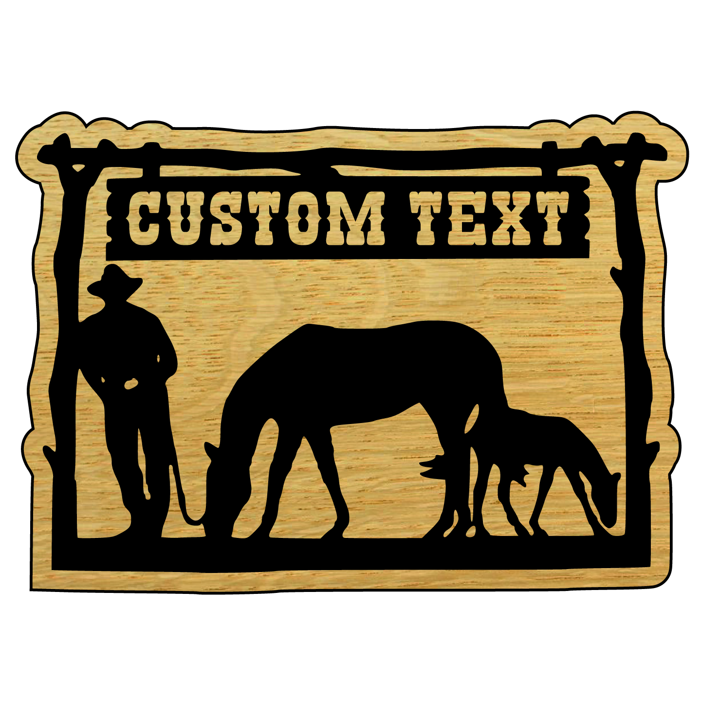 Rustic Ranch Sign with Personalized Text