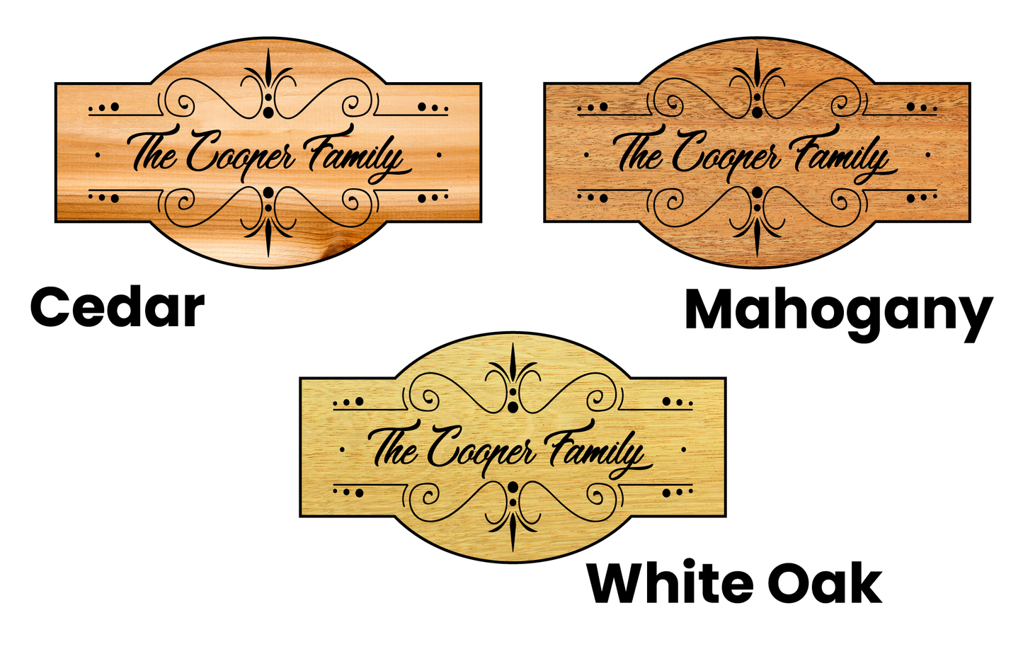 Personalized Carved Wooden Sign with Custom Text / Family Name