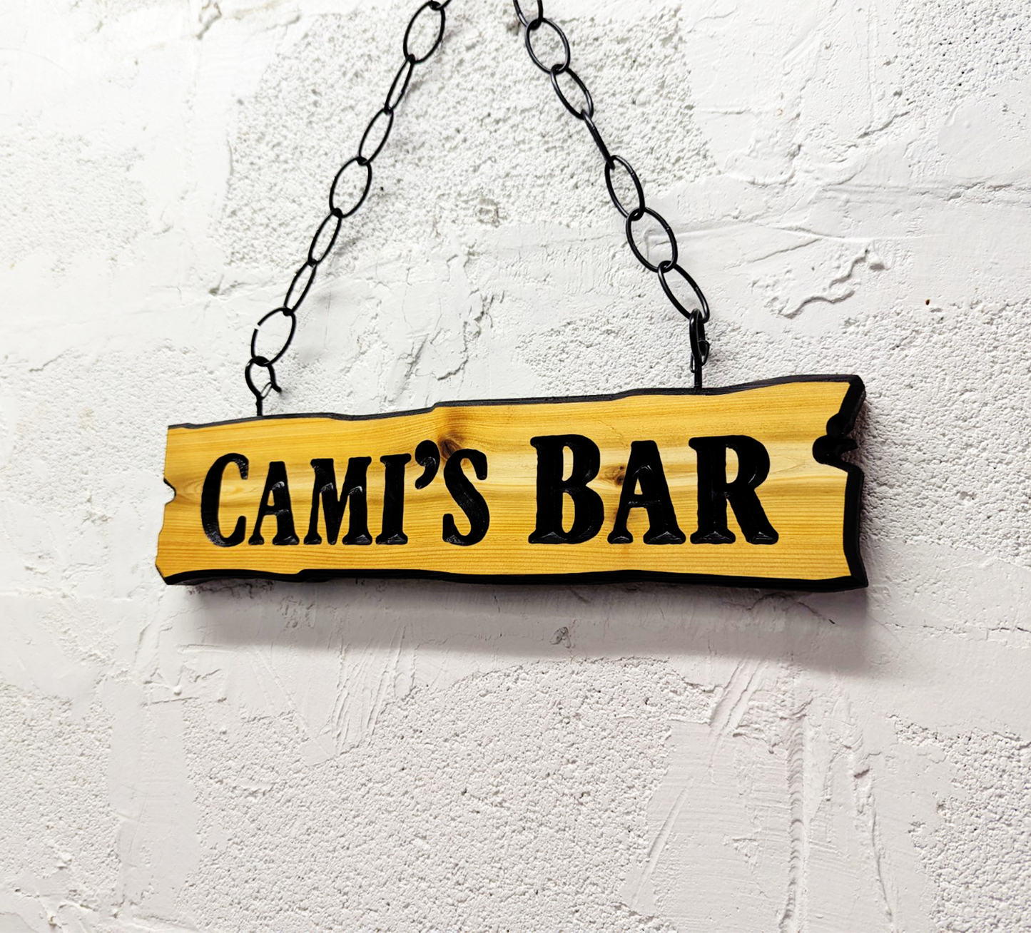 Rough/Reclaimed Cedar Sign with Personalized Text
