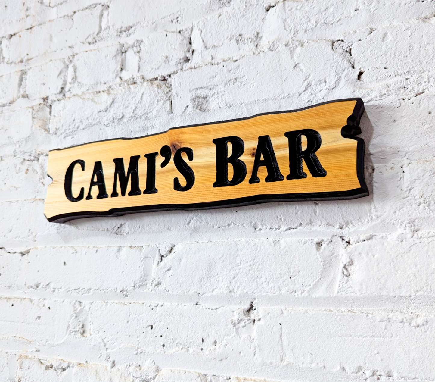 Rough/Reclaimed Cedar Sign with Personalized Text