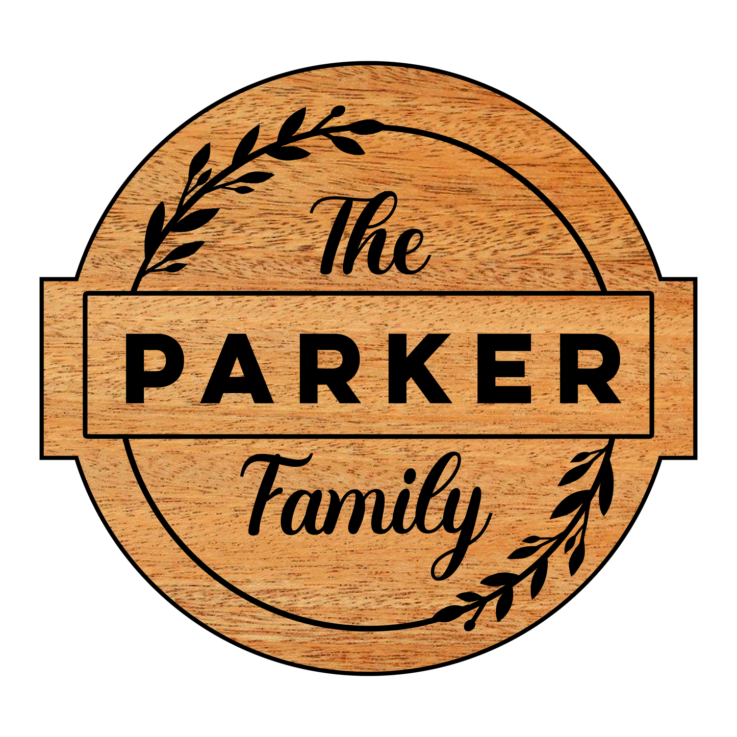 Personalized Round Carved Family Sign