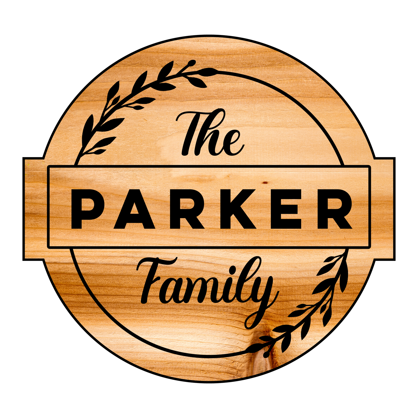 Personalized Round Carved Family Sign