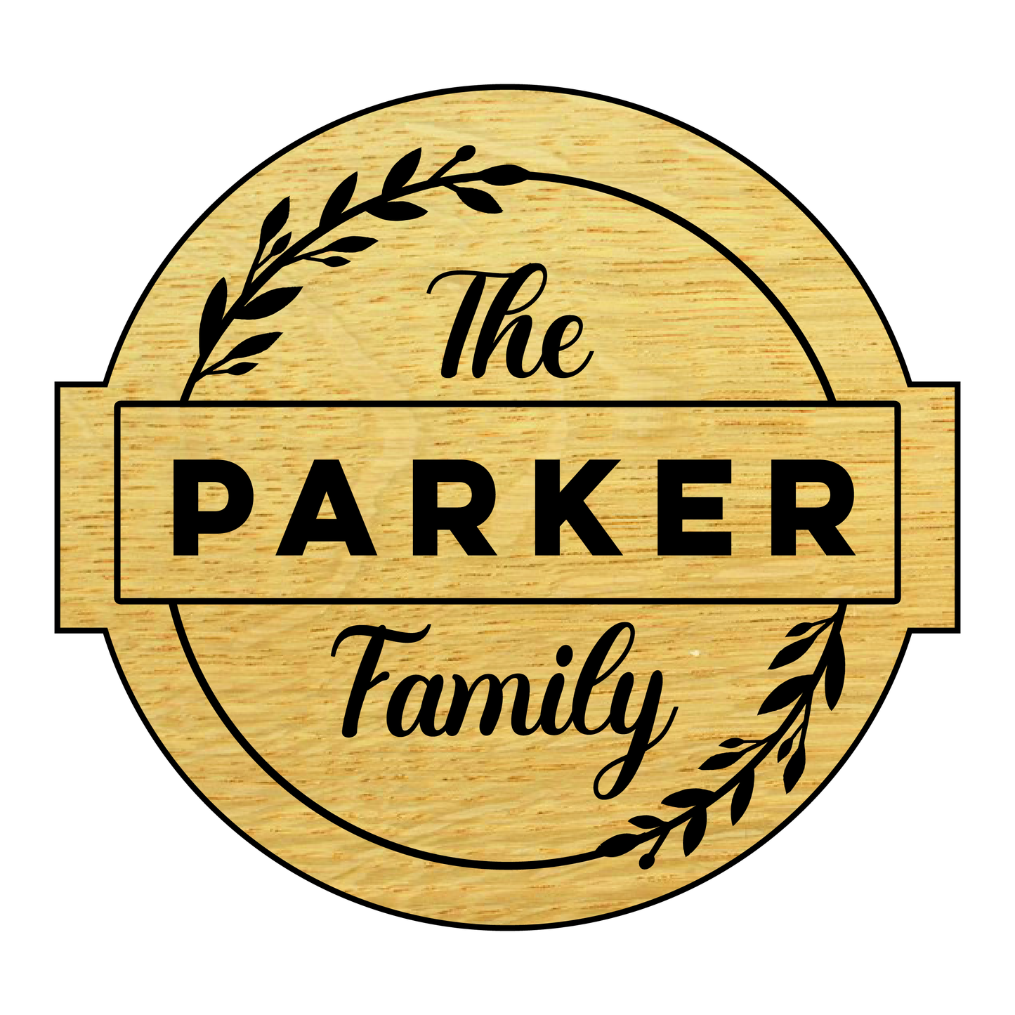 Personalized Round Carved Family Sign