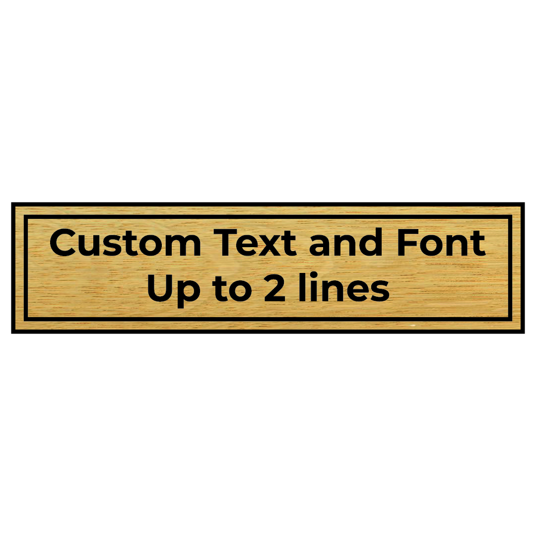 Simple Text Only Custom Wooden Sign - Rectangle 4:1 - 2 lines