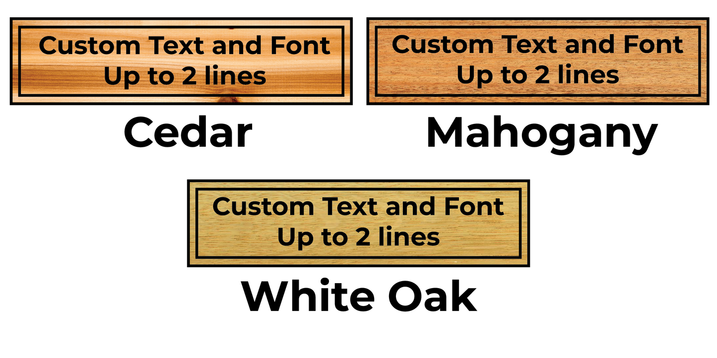 Simple Text Only Custom Wooden Sign - Rectangle 4:1 - 2 lines