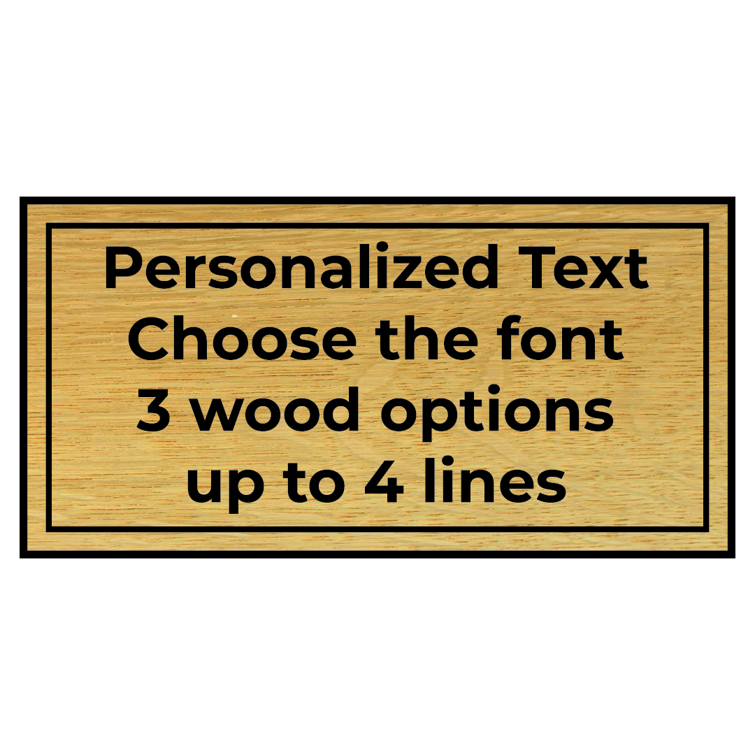 Simple Text Only Custom Wooden Sign - Rectangle 2:1 - 4 lines