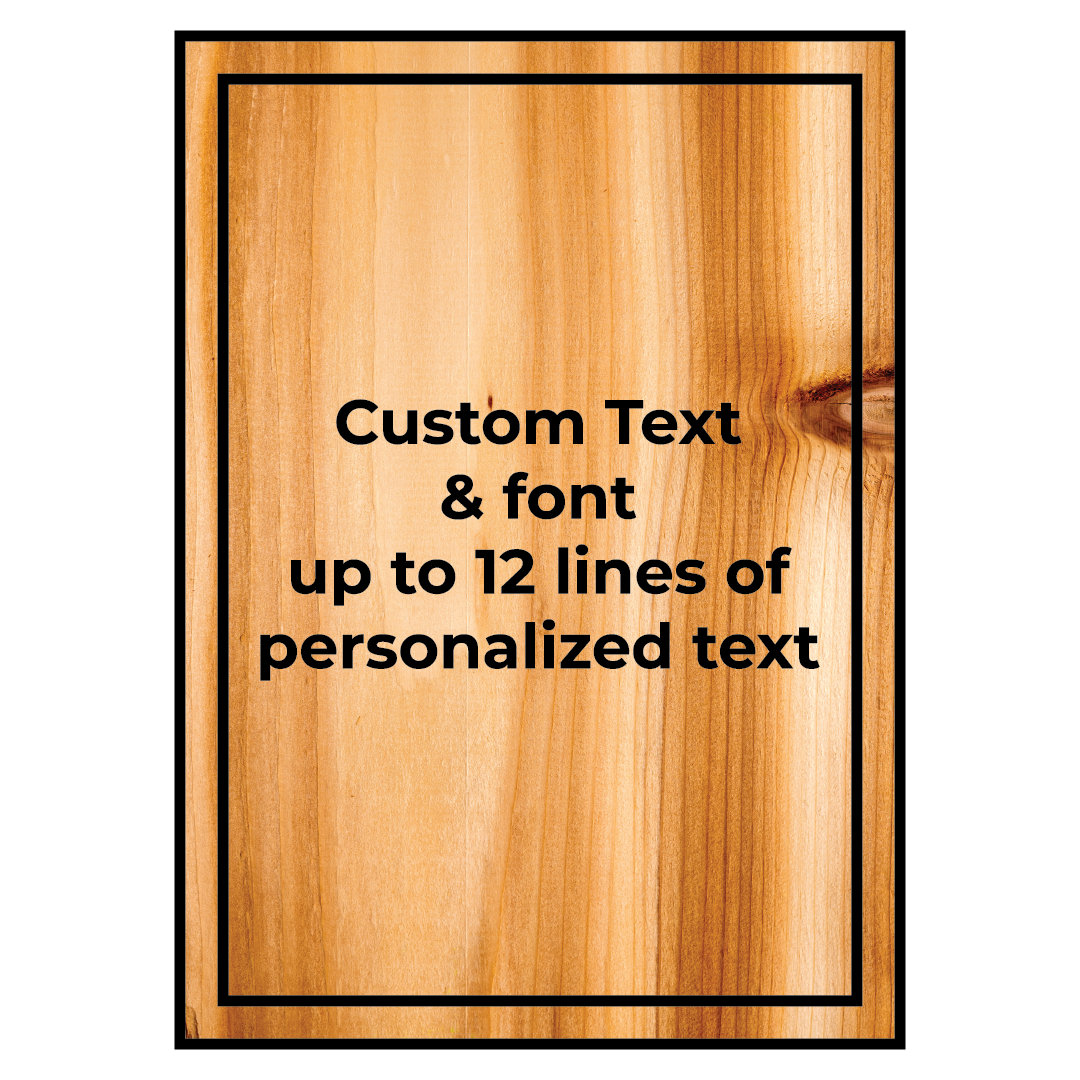 Simple Text Only Custom Wooden Sign - Rectangle 1:1.4 - 12 lines