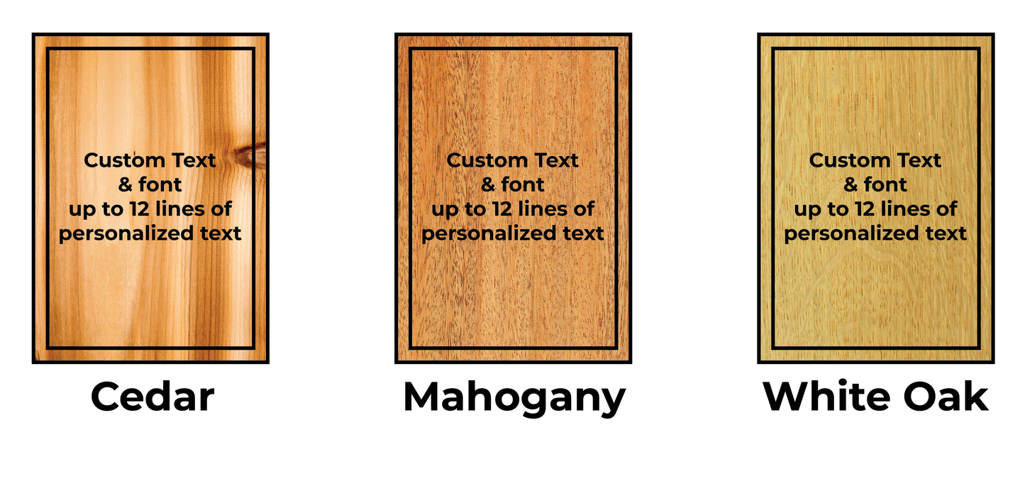 Simple Text Only Custom Wooden Sign - Rectangle 1:1.4 - 12 lines
