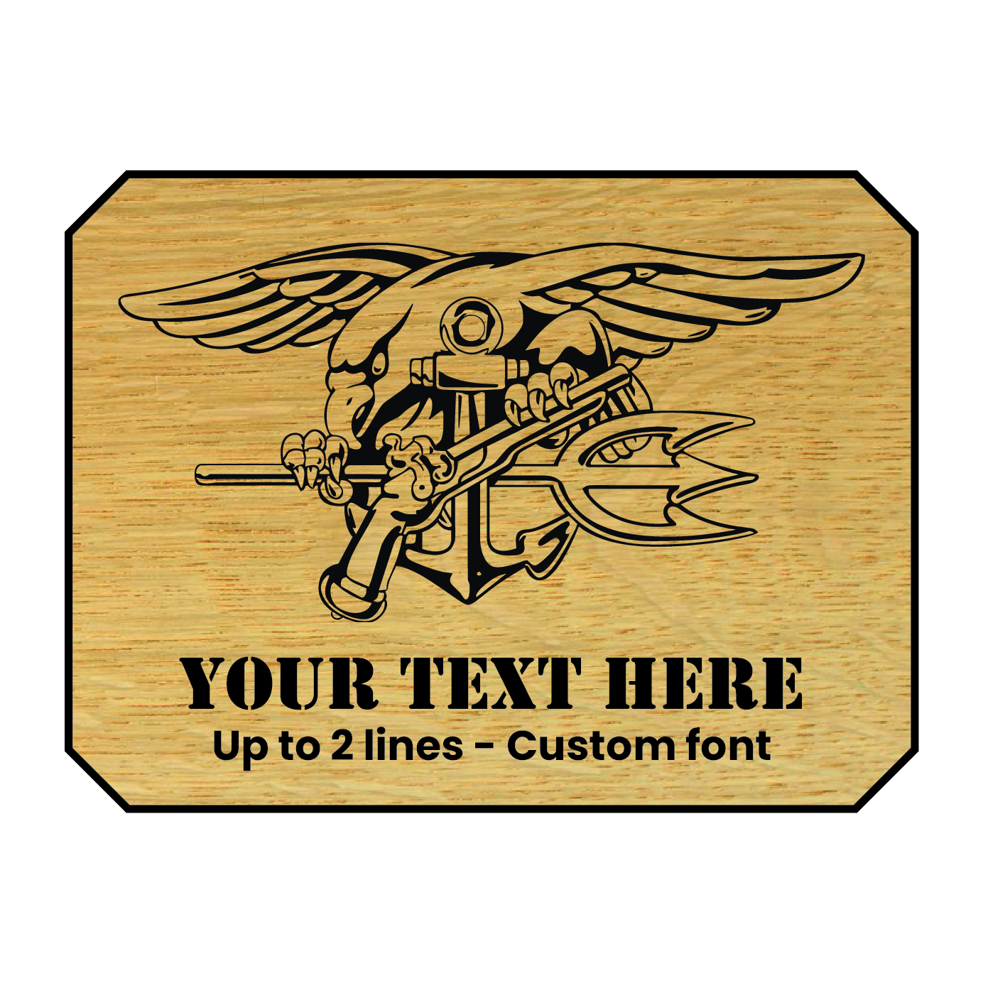 Personalized Military Wooden Plaque - US Navy Seals