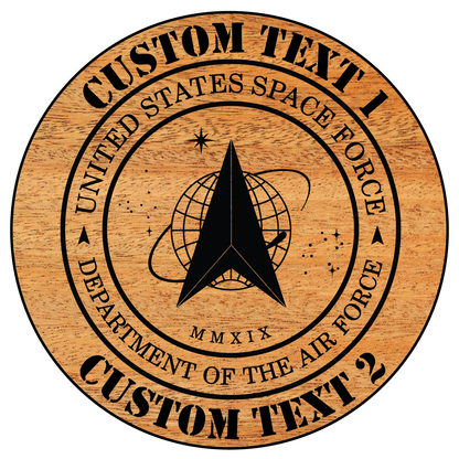 Carved and Painted Personalized US Space Force Plaque