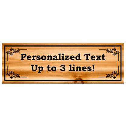 Custom Wooden Sign - Rectangular with Frame and Personalized Text