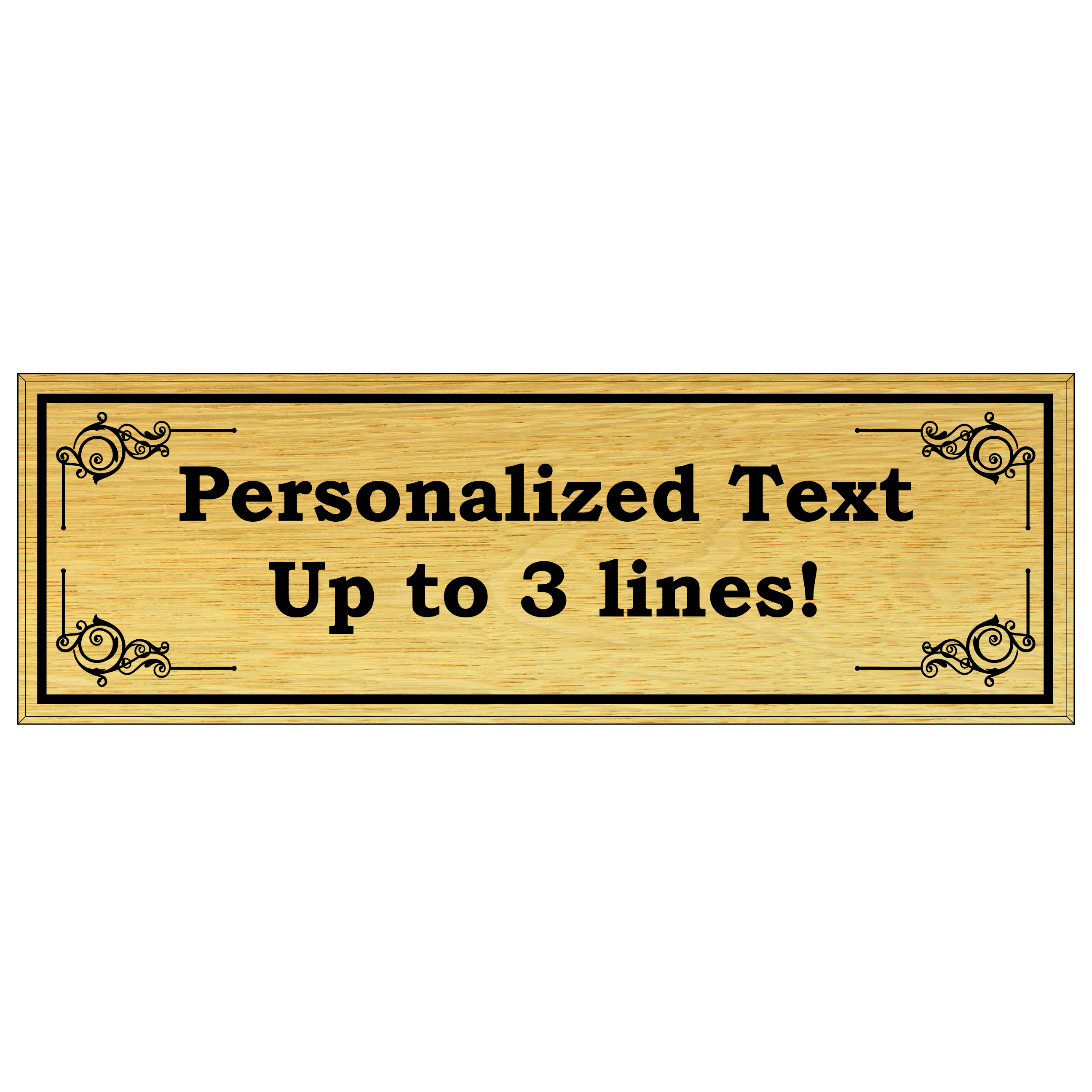 Custom Wooden Sign - Rectangular with Frame and Personalized Text ...