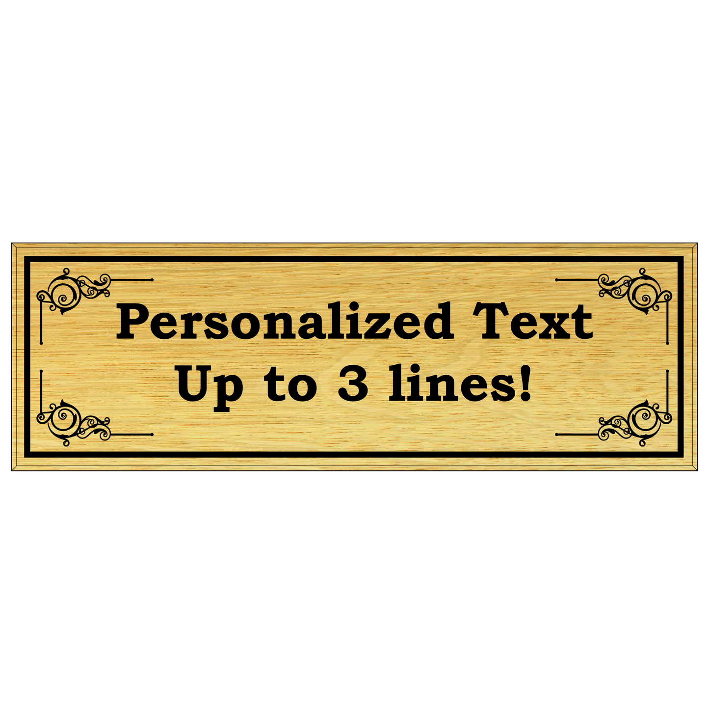 Custom Wooden Sign - Rectangular with Frame and Personalized Text