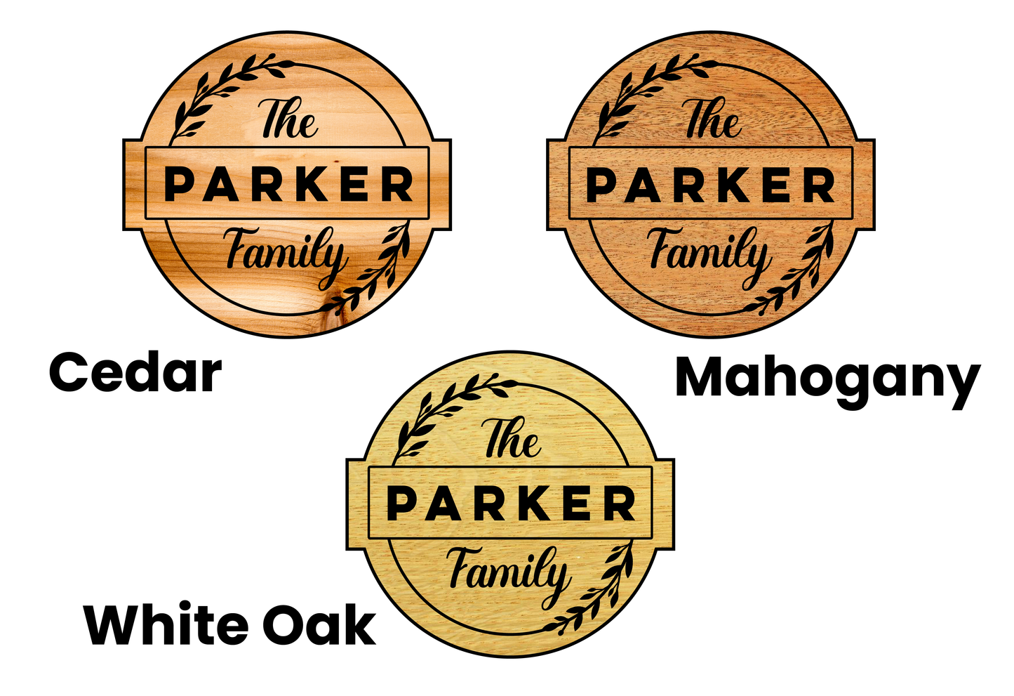 Personalized Round Carved Family Sign