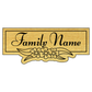 Personalized Family Name Sign with Flowers Accent