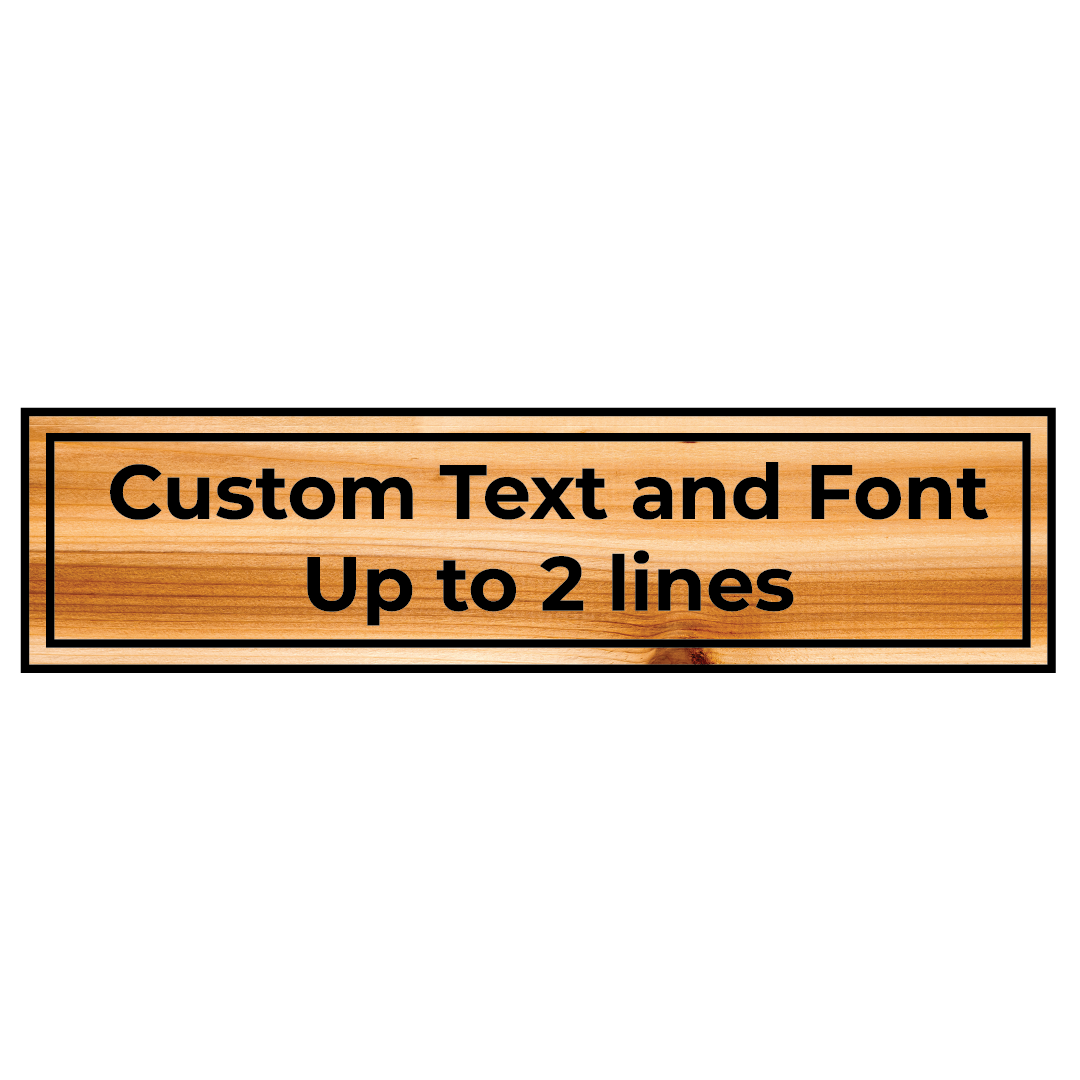Simple Text Only Custom Wooden Sign - Rectangle 4:1 - 2 lines