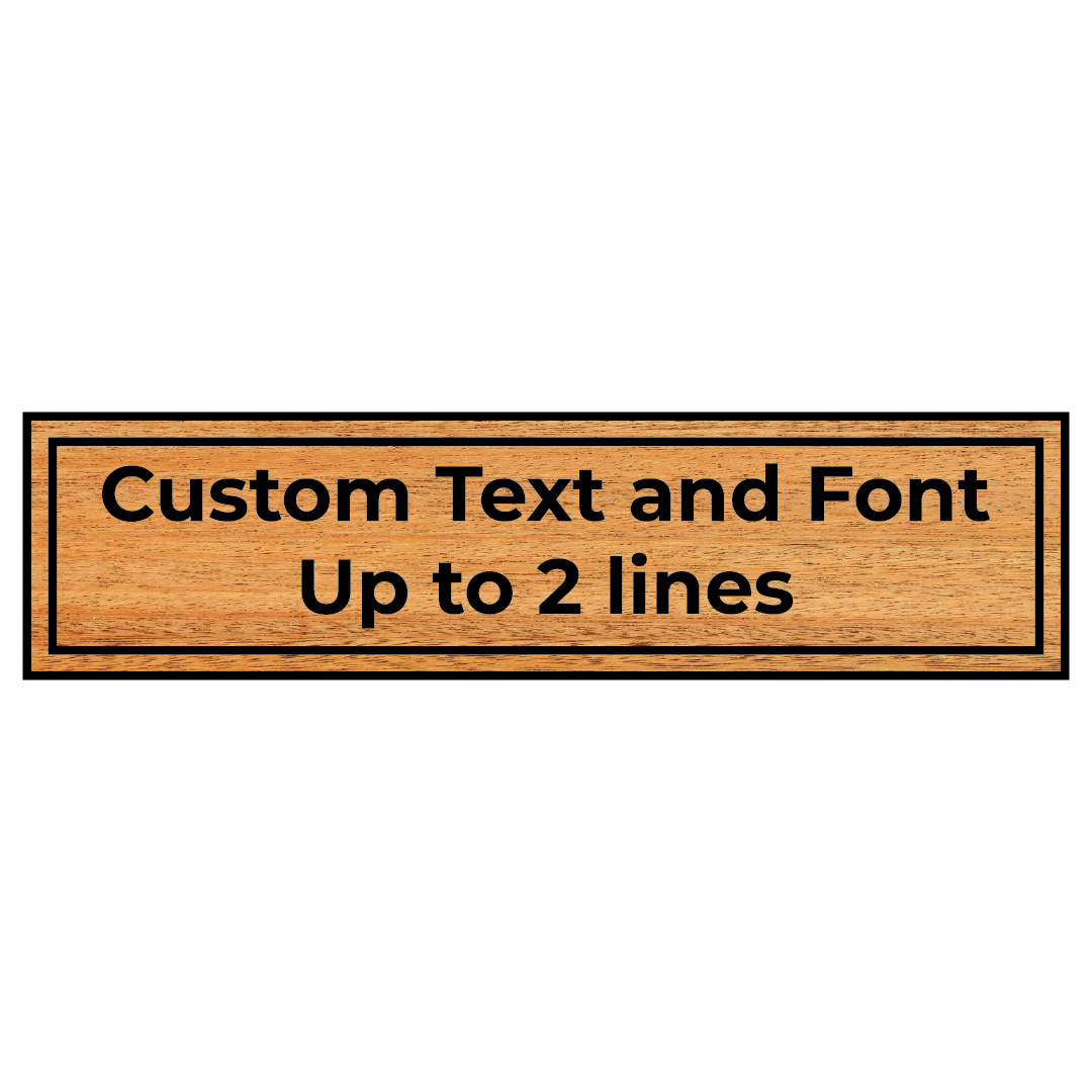 Simple Text Only Custom Wooden Sign - Rectangle 4:1 - 2 lines