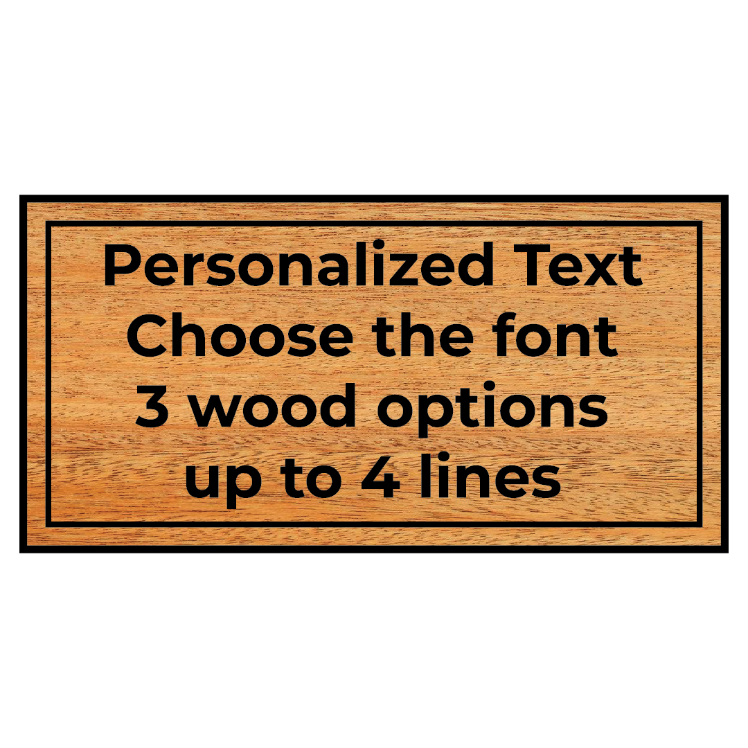 Simple Text Only Custom Wooden Sign - Rectangle 2:1 - 4 lines